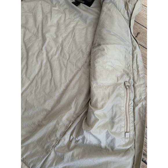 Barbour Quilted Puffer Gillet Vest Beige Sz 4 Eur 34 Ranch Classic - Picture 7 of 8